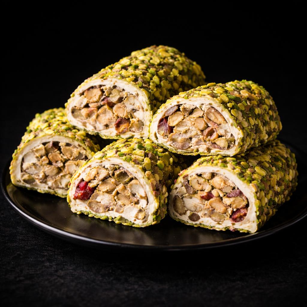 Pistachio lokum rolls